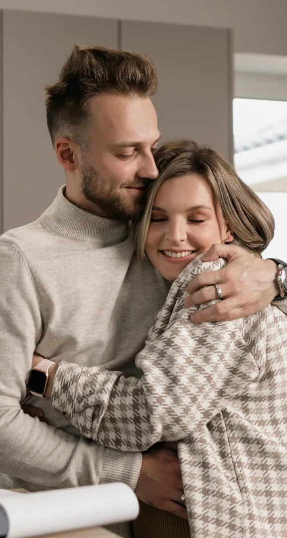 Family with new home